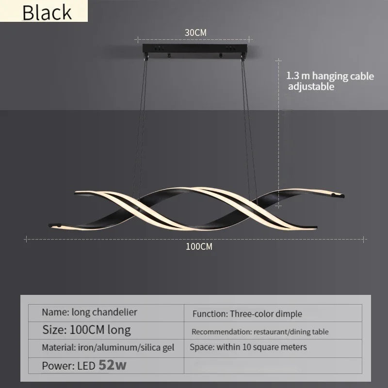 Minimalist LED Pendant Light: Modern Nordic Style, Remote Dimming, for Kitchen Island, Dining Room