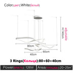 Modern LED Living Room Chandelier Creative Nordic Hall Lamps