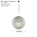 Moon LED Chandelier Fiberglass Pendant Lamp for Home Decor Lighting