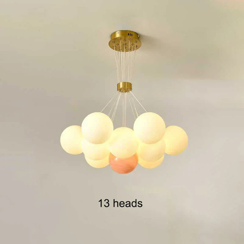 Moon Lampshade Chandelier: 3D Printed LED Hanging Light for Home Decor