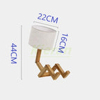Solid Wood Doll LED Table Lamp for Bedroom Study Living Room