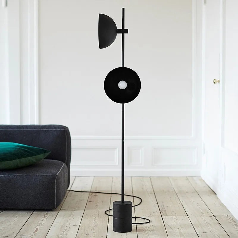 Modern Black Double Shade Floor Lamp for Stylish Home Decor