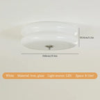 White Yellow Glass LED Ceiling Chandelier Modern Living Room Decor