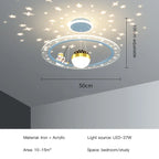 LED Star Chandelier: Kids Room Lighting Fixture for Bedroom & Study Room