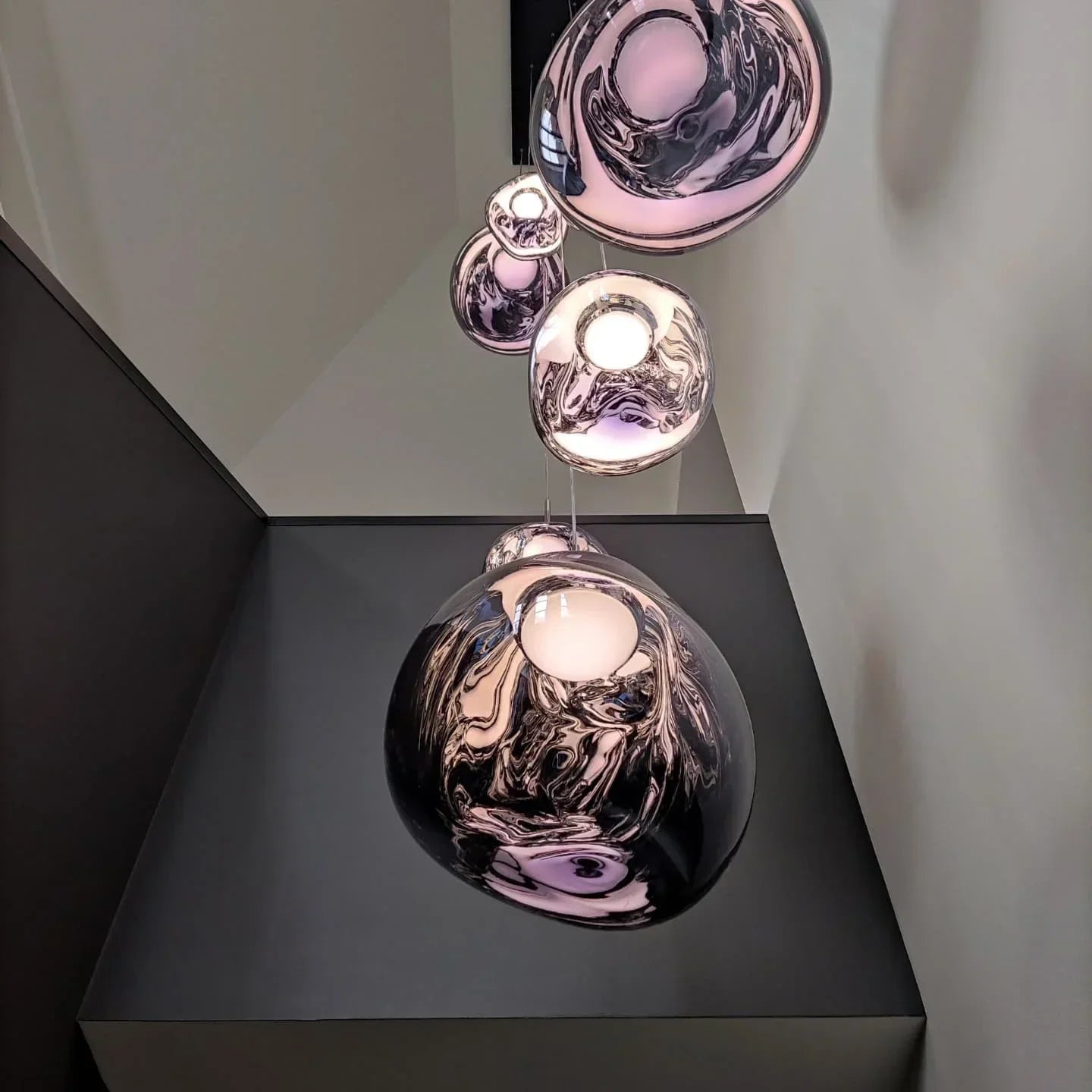 Lava Glass LED Chandelier Pendant Light Modern Indoor Hanging Lamp for Home Decor