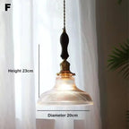 Nordic Wooden Glass Pendant Chandelier for Bedroom Living Dining Room