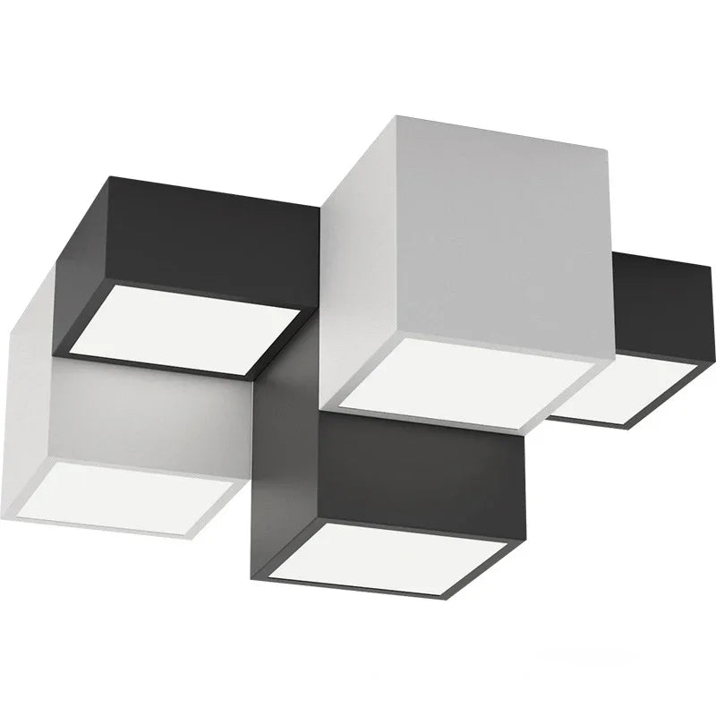 Nordic Black White LED Ceiling Lamp for Stylish Living Room, Bedroom, Office Lighting