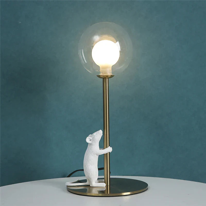 Resin Mouse Table Lamp LED Desk Light Modern Decorative Stand Lighting Fixtures
