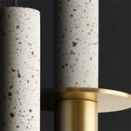 Marble Terrazzo Chandelier Lamp: Modern Cylindrical Spot Light for Restaurant, Bedroom