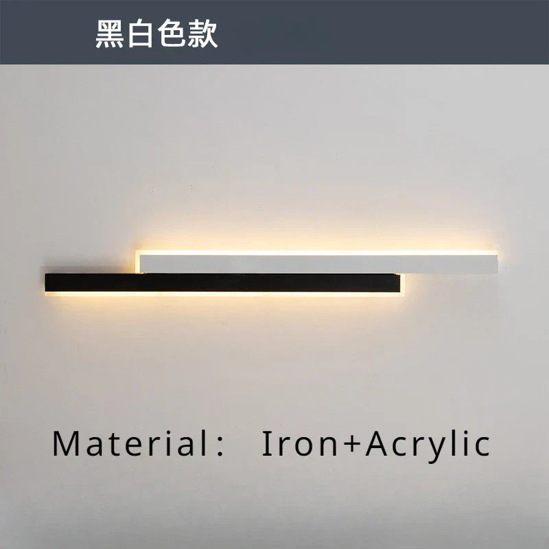 Nordic Minimalist Long Wall Lamp for Corridor Living Room Bedroom Bedside