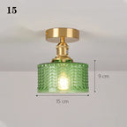 Glass Shade Pendant Ceiling Lamp for Kitchen Aisle Bedroom LED Lights Fixtures