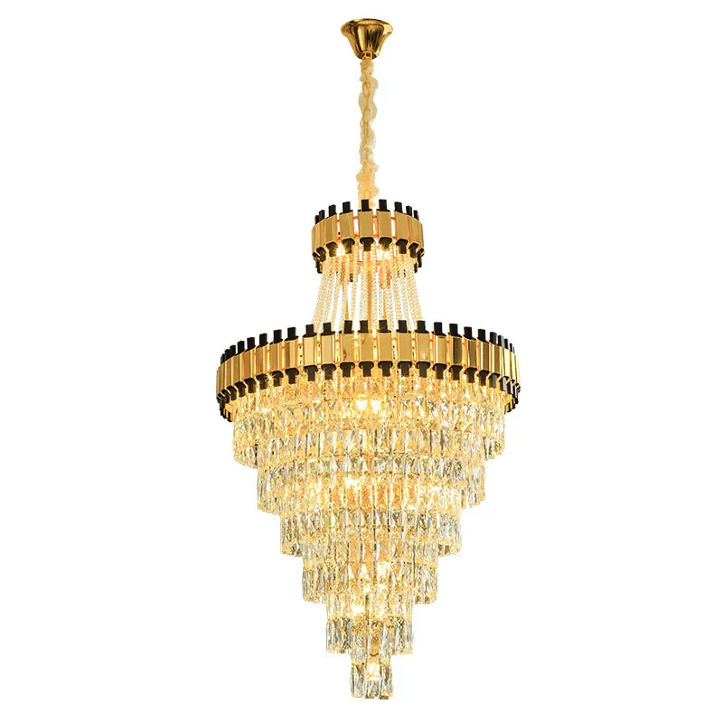 Crystal Chandelier: Modern Luxury for Duplex Villa, Hotel, Club, and Banquet Hall