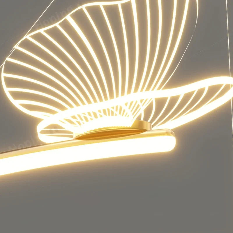 Butterfly Design Ceiling Chandelier: Modern Minimalist Pendant Lamp for Home Decor