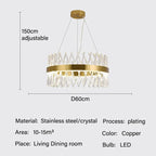 Luxury Crystal LED Pendant Lights by - Elegant Home Lighting Chandelier Fixture