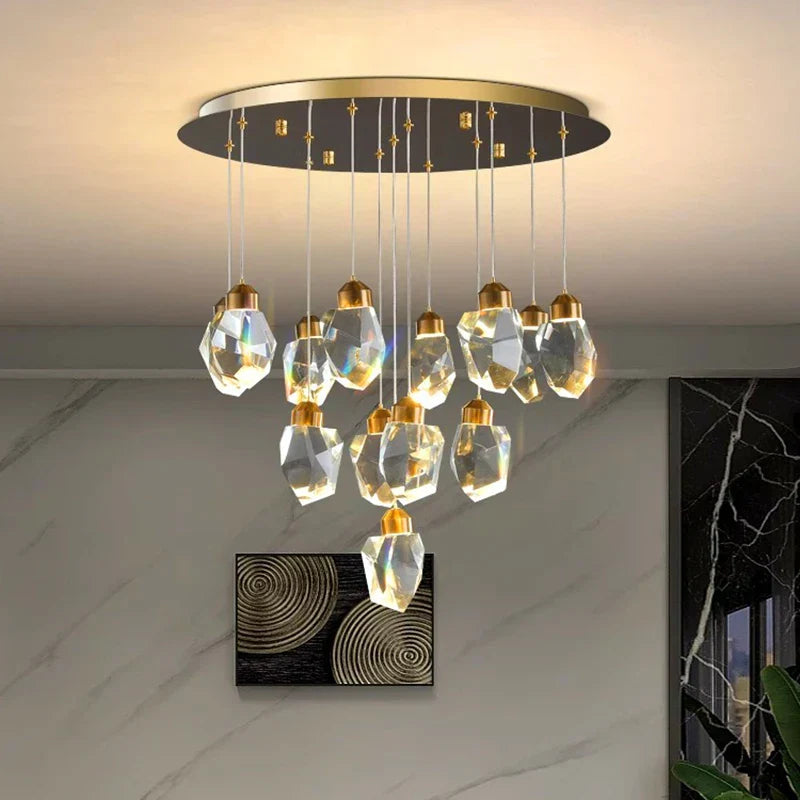 Crystal Chandelier: Luxury Pendant Light for Living and Dining Room