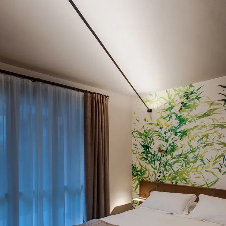 Skyline LED Chandelier: Black White RGB Colorful Strips Wall Lamp for Living Bedroom Bar