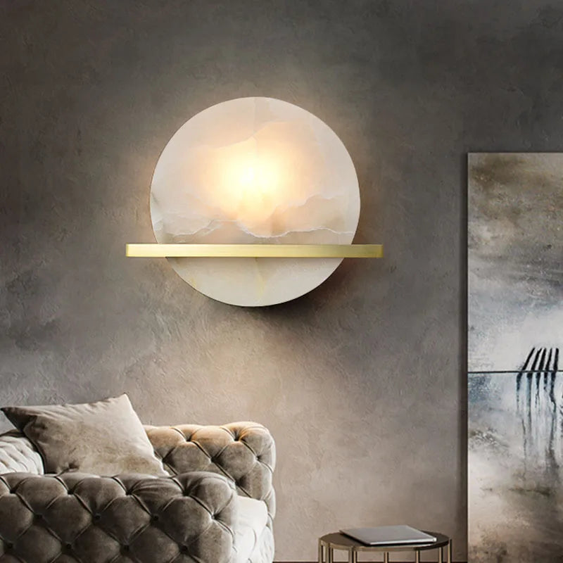 Luxury Marble Wall Lamp for Bedroom and Living Room Lighting