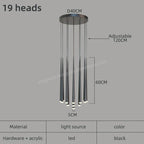 LED Conical Staircase Chandelier Pendant - Modern Duplex Loft Hanging Lights