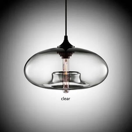 Glass Chandelier Pendant Lamps | Industrial Hanging Lighting Fixture for Kitchen, Restaurant