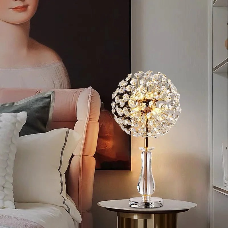 LED Sunflower Crystal Floor Lamp for Home Decor in Living Room or Bedroom