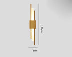 Art Deco Gold LED Wall Sconce with Marble Accent - Modern Bedroom & Living Room Lighting
