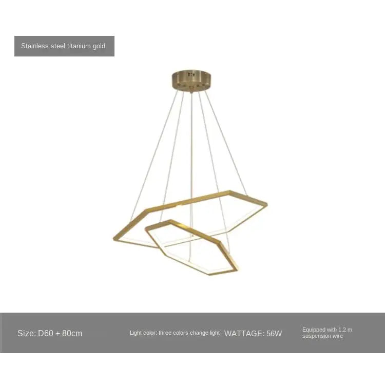 Modern Luxury Hexagon LED Pendant Chandelier for Living Room and Bedroom