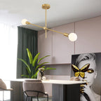 Magic Bean Iron Chandelier: Modern Nordic LED Fixture for Living Room & Bedroom