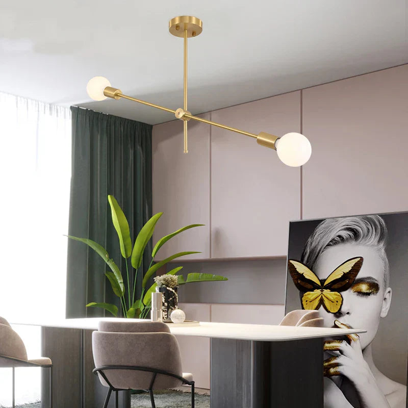 Magic Bean Iron Chandelier: Modern Nordic LED Fixture for Living Room & Bedroom