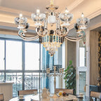 Crystal Dining Room Chandelier: Elegant European Style Living Room Lamp, Bedroom Decor