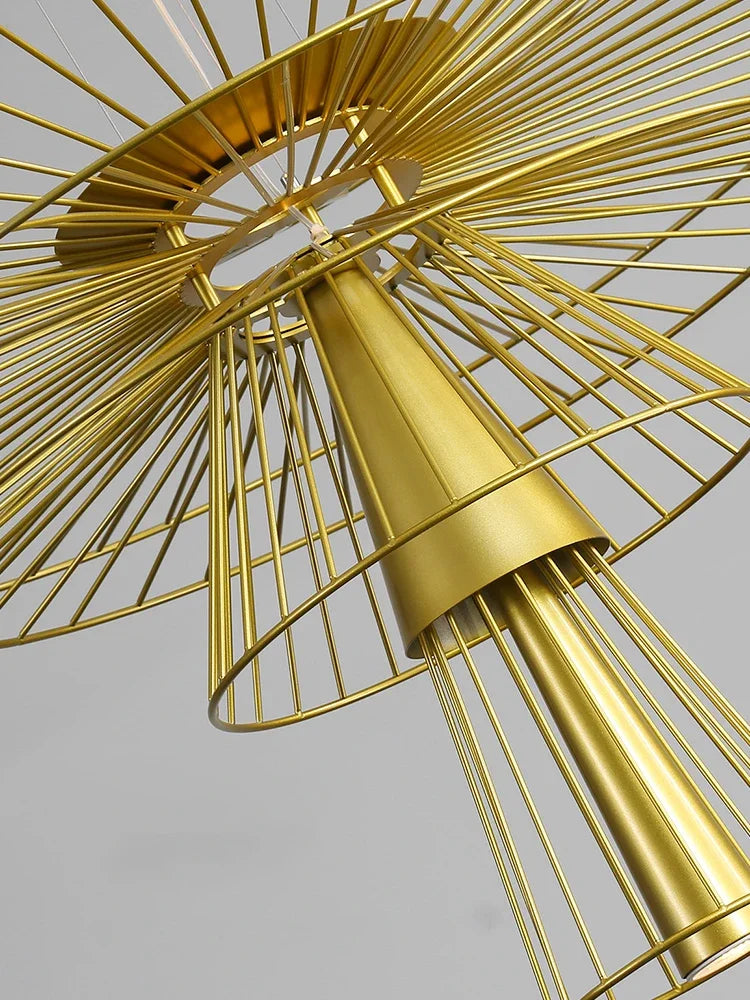 Modern Iron Art Led Pendant Light in Black/Gold for Dinning Room