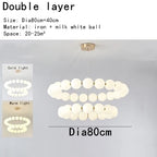 Nordic Magic Beans Double Layer LED Chandelier for Bedroom and Kitchen