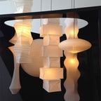 Akari Rice Paper Pendant Lamp for Living Room Bedroom - Wabi Sabi Design