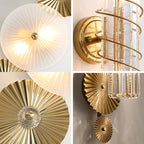 Modern Luxury Gold Crystal LED Wall Light for Living Room and Bedroom