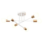 Vintage Wrought Iron Chandelier for Living Room - Industrial Loft Ceiling Lighting