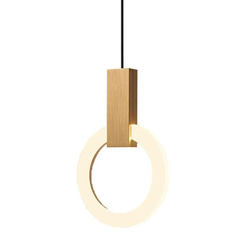 Modern Nordic Bedroom Circle Ring Chandelier LED Pendant Lighting
