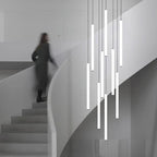 Modern Minimalist Stair Pendant Strip Lamp for Luxury Living Spaces.