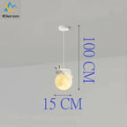 Nordic Moon LED Chandelier & Animal Wall Lamps for Modern Living Room & Bedroom