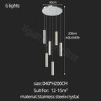 Modern Crystal Chandelier: Luxury Lighting for Living Room, Dining, Cafe, Staircase