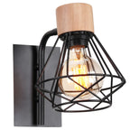 Nordic Wood Wall Lamp Sconce Retro Bedside Indoor Lighting Vintage Fixture