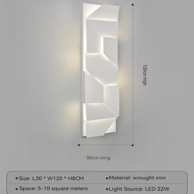Nordic White LED Wall Lamp - Modern Simple Interior Bedside Lighting