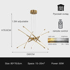 Linen Ceiling Chandelier: Black Gold Pendant Lamp for Home, Office, or Restaurant