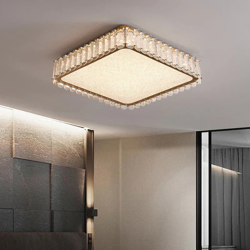 Crystal LED Ceiling Lights: Modern Home Lighting Fixture for Living, Dining, Kitchen, Bedroom