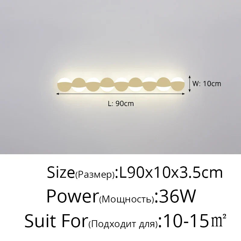 Spherical LED Wall Lamp for Bedroom and Living Room