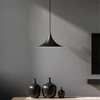 Scandi Horn Pendant Lamp - Minimalist Danish Design - Metal Dining Hanging Light