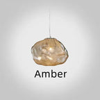 Smoky Grey Glass Pendant Light: Artistic Hanging Lamp for Stylish Decor.
