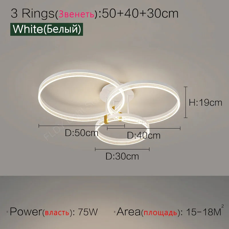 Nordic LED Ceiling Lamp 2023 - Modern Minimalist Bedroom Lighting