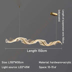 Gold Acrylic LED Pendant Lamps - Nordic Design for Home Decor Lighting