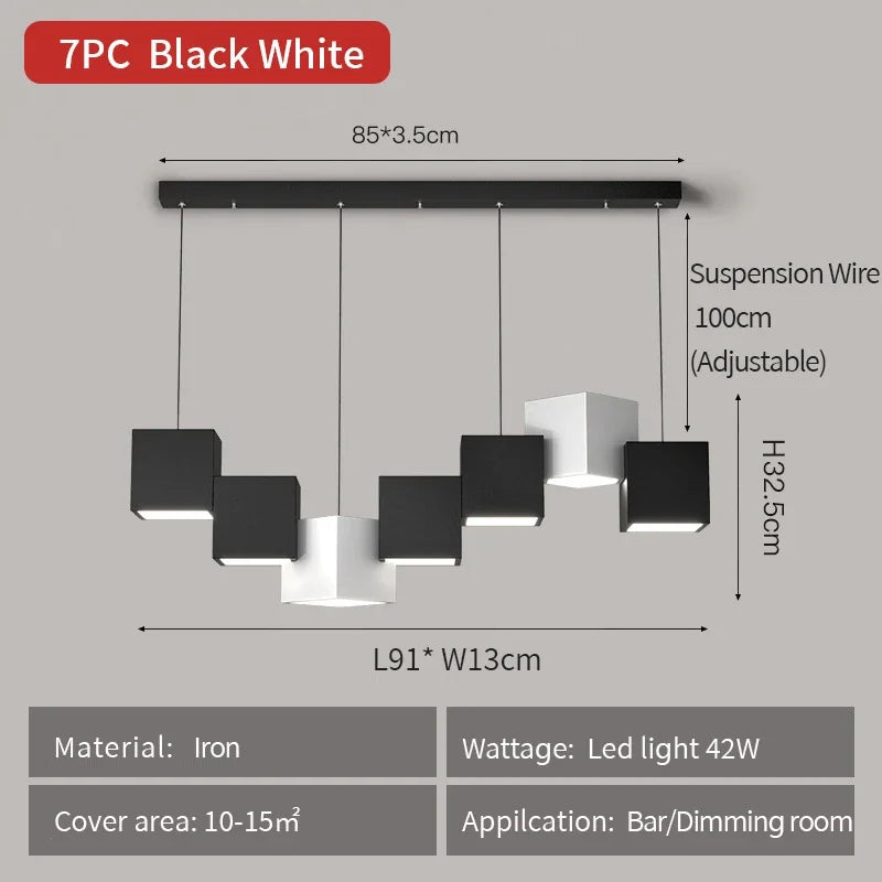 Magic Cube LED Pendant Lights for Dining Room Living Room Fixtures