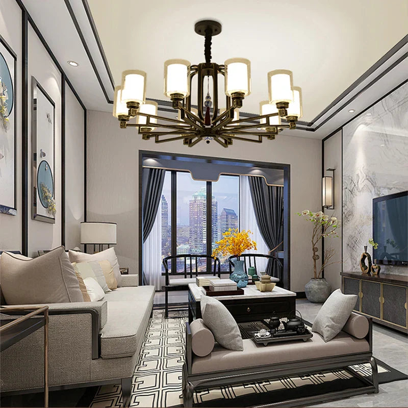 Simplistic Modern Chinese Style Living Room Chandelier