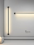Black Bar Linear Wall Light for Living and Dining Room Lighting